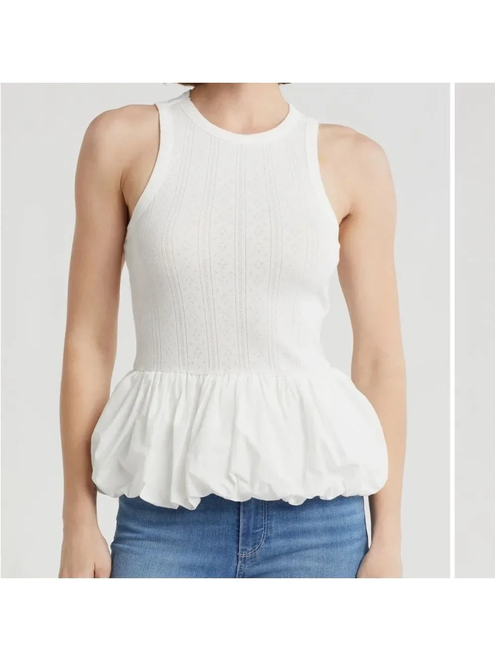 NWT Elodie Bubble Hem Tank - Picture 1 of 8